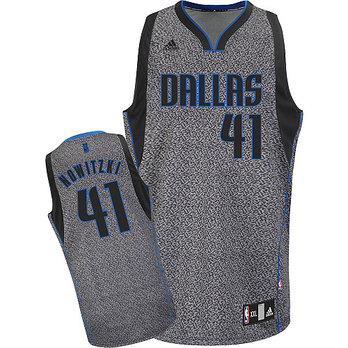  NBA Dallas Mavericks 41 Dirk Nowitzki Static Fashion Swingman Jersey